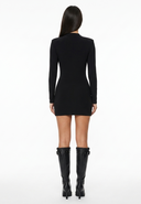 Ahagaga Fashion Women's Mini Dress Solid Hollow Out Regular Long Sleeves Sheath Bodycon Sexy Club Basic Casual Streetwear Female