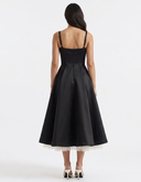 Sweetheart Neck A-Line Midi Dress
