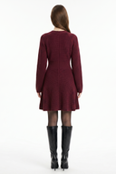 Button-Down Knitted Sweater Dress