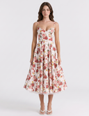 Sweetheart Neck A-Line Midi Dress