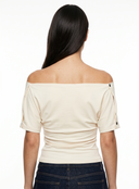 Off-Shoulder Slim Fit Blouse