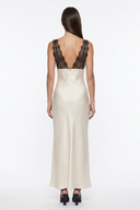 Lace Trimmed Adjustable Strap Midi Dress