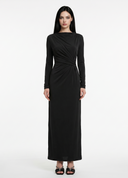 Ruched Long Sleeve Bodycon Maxi Dress