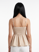 V-Neck Peplum Cami Top