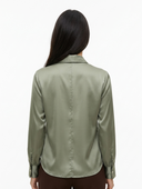 Satin Cutout Front Blouse