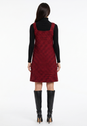 Houndstooth V-Neck Sleeveless Mini Dress