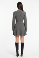 Button-Down Knitted Sweater Dress