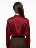 Satin Cutout Front Blouse