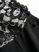 Lace V-Neck Long Sleeve Maxi Dress