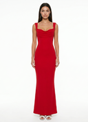 Backless Wide Strap Maxi Dress