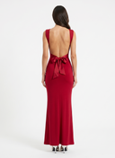 Backless Wide Strap Maxi Dress