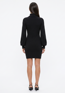 Turtleneck Ribbed Knit Sweater Dress