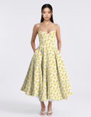 Sweetheart Neck A-Line Midi Dress