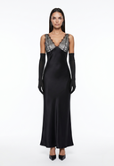Lace Trimmed Adjustable Strap Midi Dress