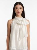 Bow Chiffon Sleeveless Top