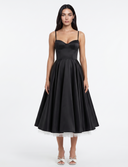 Sweetheart Neck A-Line Midi Dress