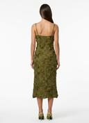 Flower Textured Midi Cami Dress