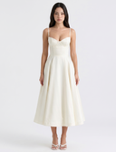 Sweetheart Neck A-Line Midi Dress