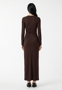 Ruched Long Sleeve Bodycon Maxi Dress