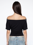 Off-Shoulder Slim Fit Blouse