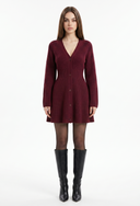 Button-Down Knitted Sweater Dress