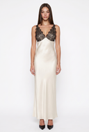 Lace Trimmed Adjustable Strap Midi Dress