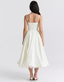 Sweetheart Neck A-Line Midi Dress