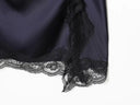 BSAY Satin dresses women's clothing fashion back zip hem lace patchwork slit sexy nightclub mini dress chic French Evening